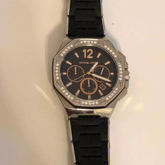 Michael Kors Watch Black & Swarovski Crystals - Picture 6 of 9